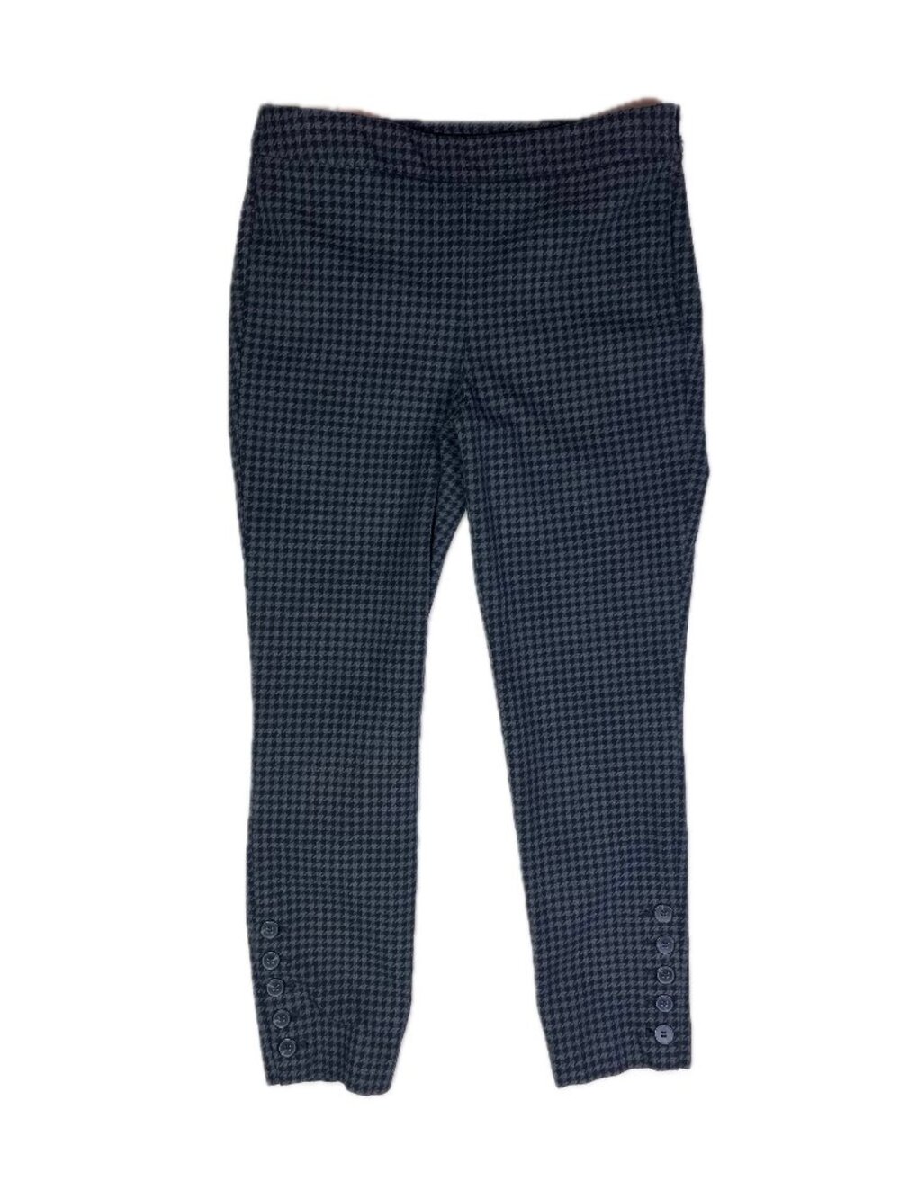 Talbots Size 2P Chatham Ankle Pants Grey Black Houndstooth